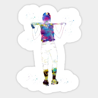 Baseball Player Girl Sticker